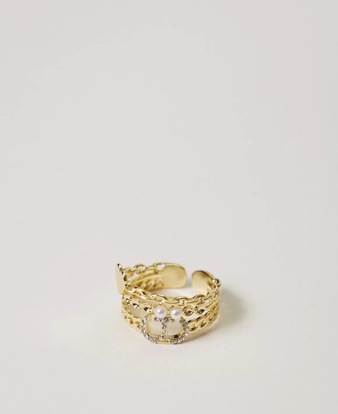 TWINSET Milano Bijoux*Bague Avec Perles Et Oval T New Gold