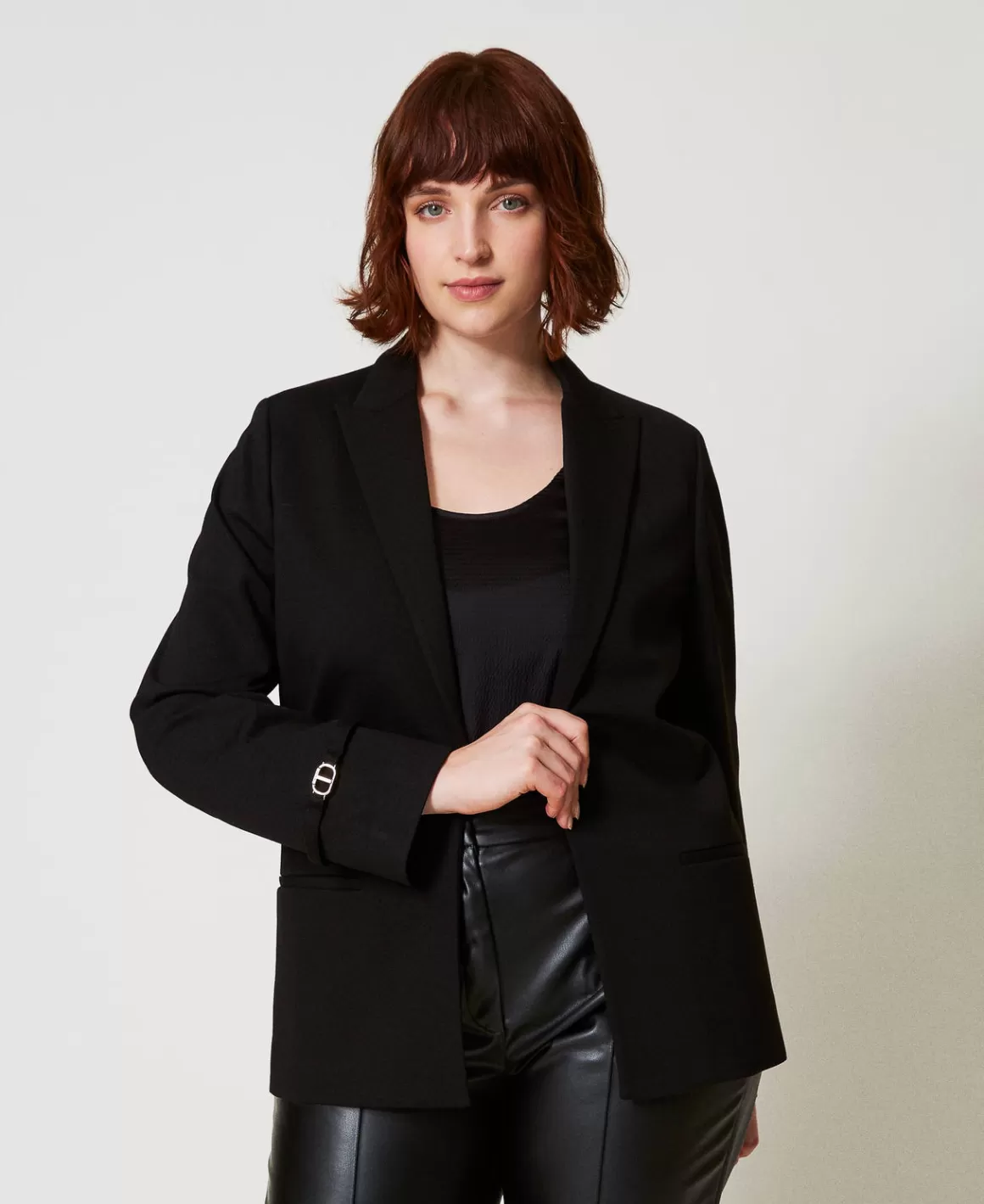 TWINSET Milano Blousons Et Doudounes | Blazers*Blazer Avec Bride Oval T Noir