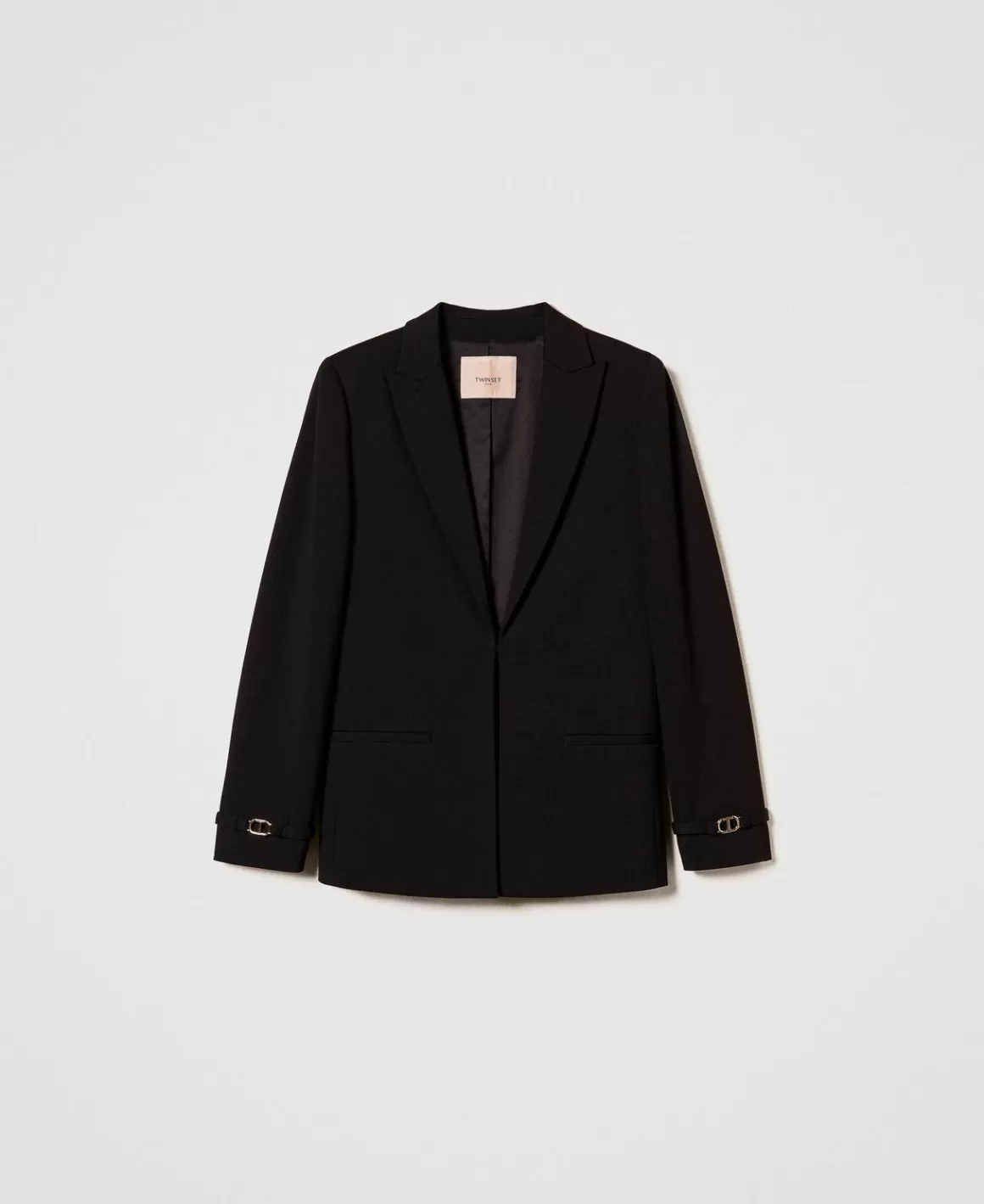 TWINSET Milano Blousons Et Doudounes | Blazers*Blazer Avec Bride Oval T Noir