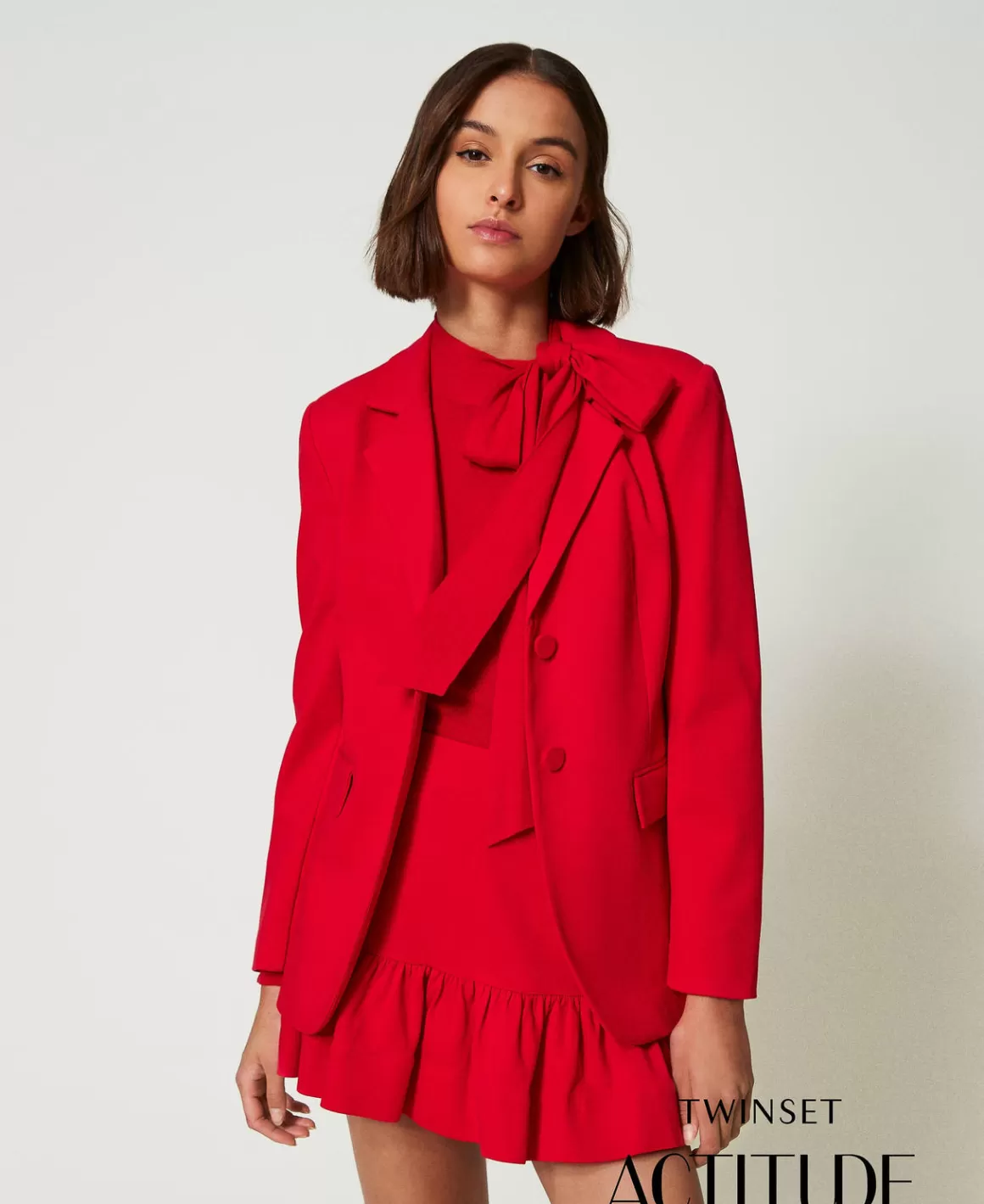 TWINSET Milano Blousons Et Doudounes | Blazers*Blazer Droit Fiery Red