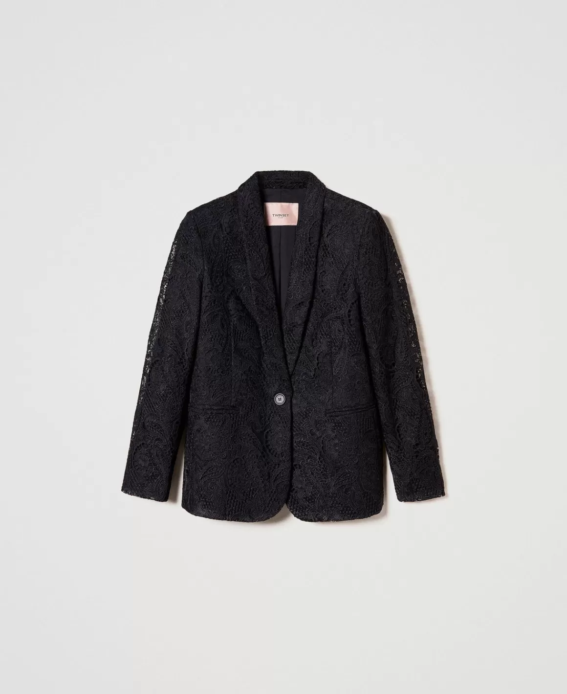 TWINSET Milano Blousons Et Doudounes | Blazers*Blazer En Dentelle Macramé Noir