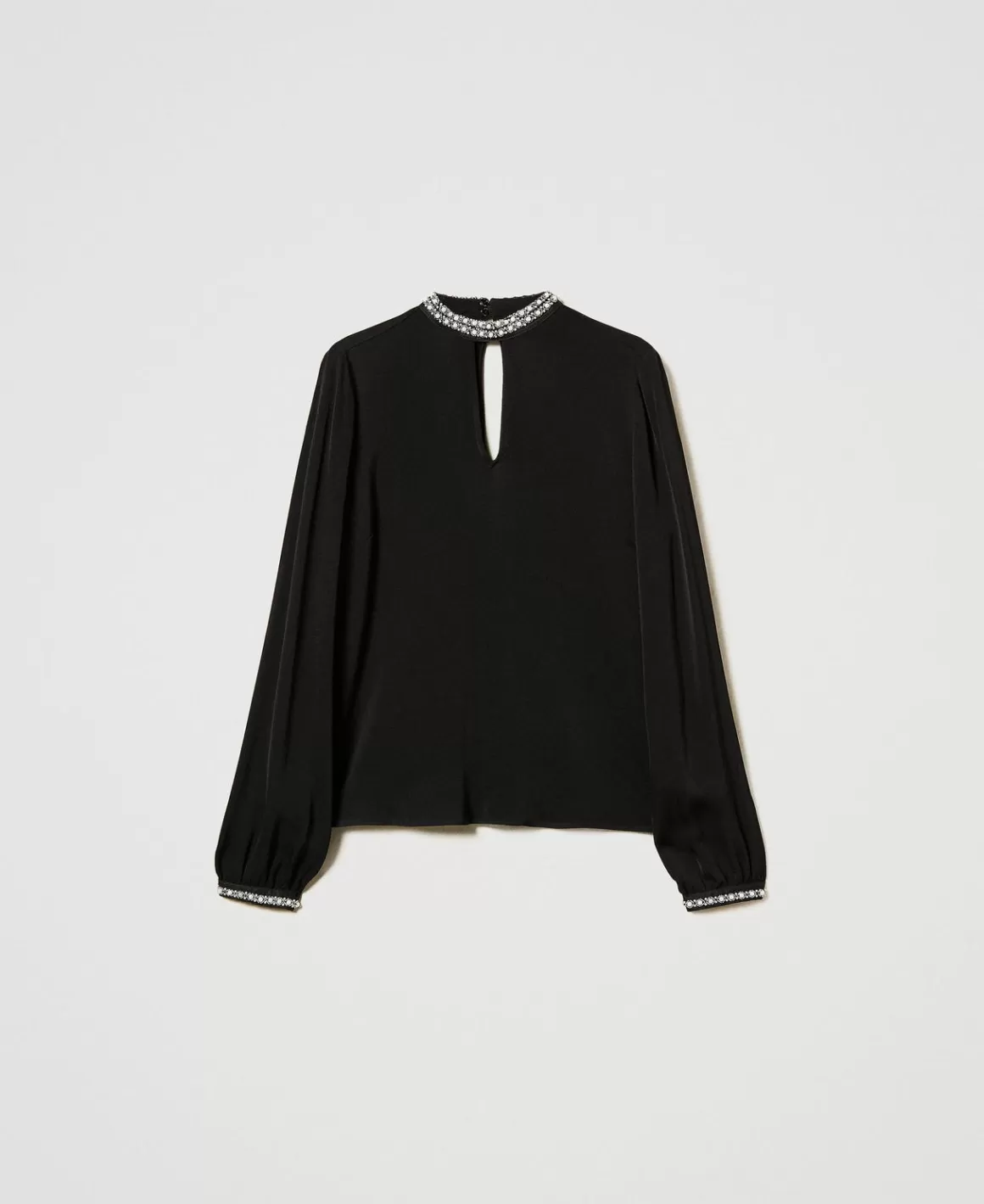 TWINSET Milano Blouses Et Chemises*Blouse En Crêpe Avec Broderies Noir