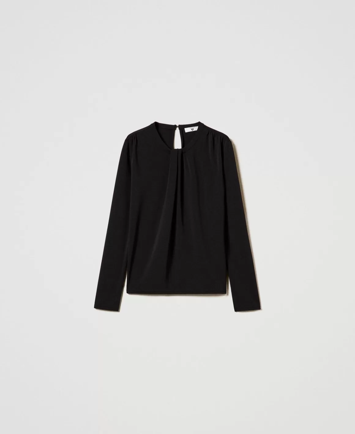 TWINSET Milano Blouses Et Chemises*Blouse En Jersey Crêpé Avec Drapé Noir