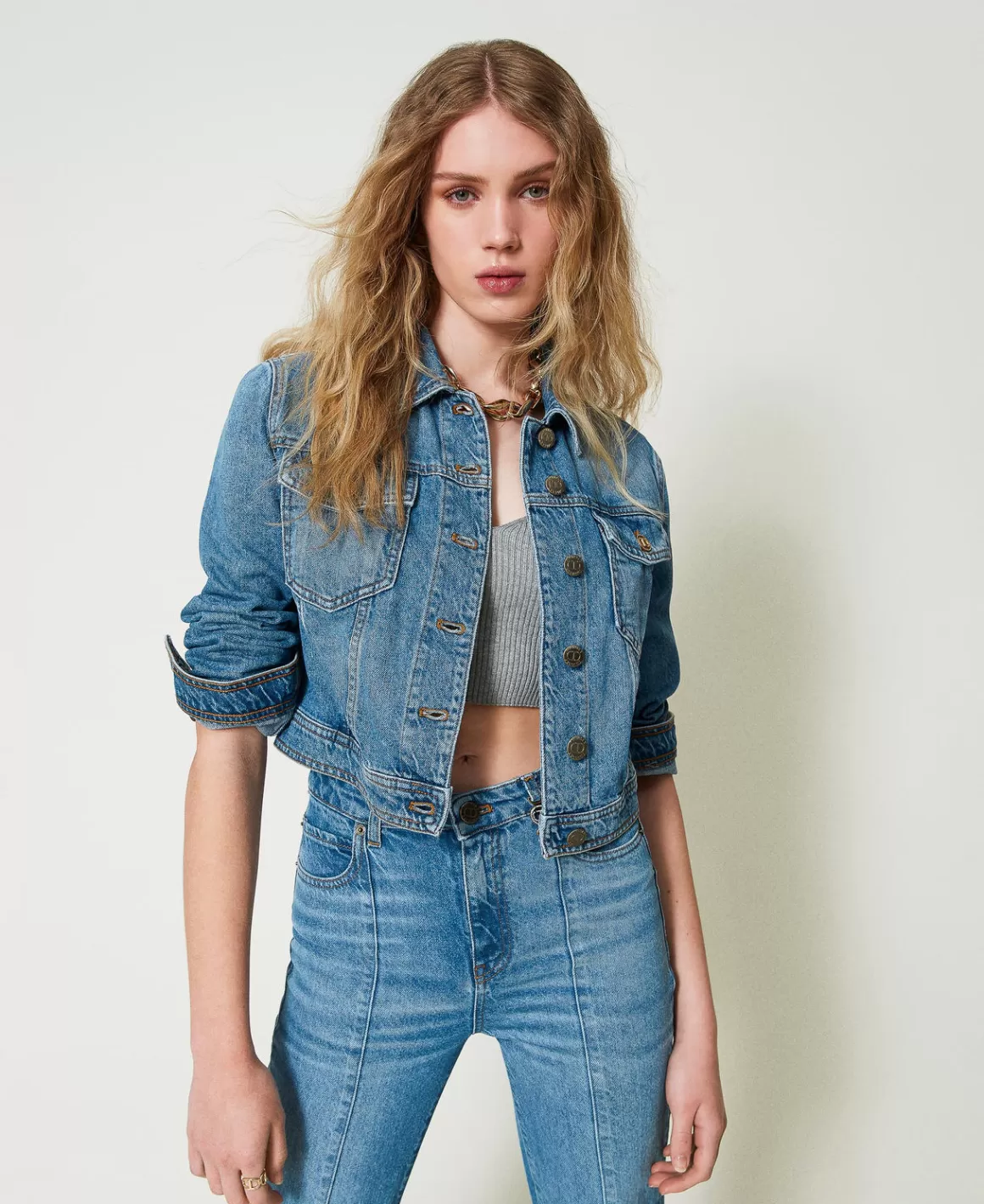 TWINSET Milano Blousons Et Doudounes*Blouson En Jean Avec Poches Denim