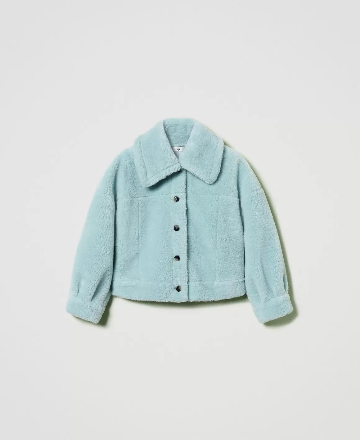 TWINSET Milano Blousons Et Doudounes*Blouson Réversible Avec Fausse Fourrure Vert Agave