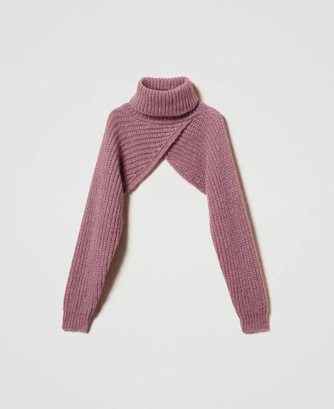 TWINSET Milano Pulls Et Cardigans*Boléro En Maille De Mohair Mélangé Rose « Chocolate Ruby »