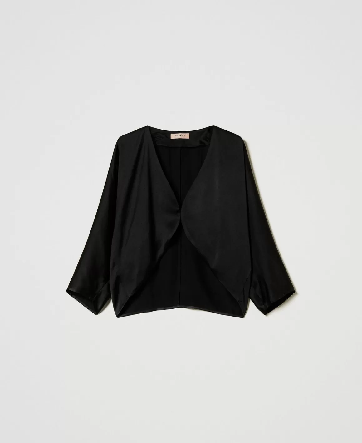 TWINSET Milano Blousons Et Doudounes | Blazers*Boléro En Satin Noir