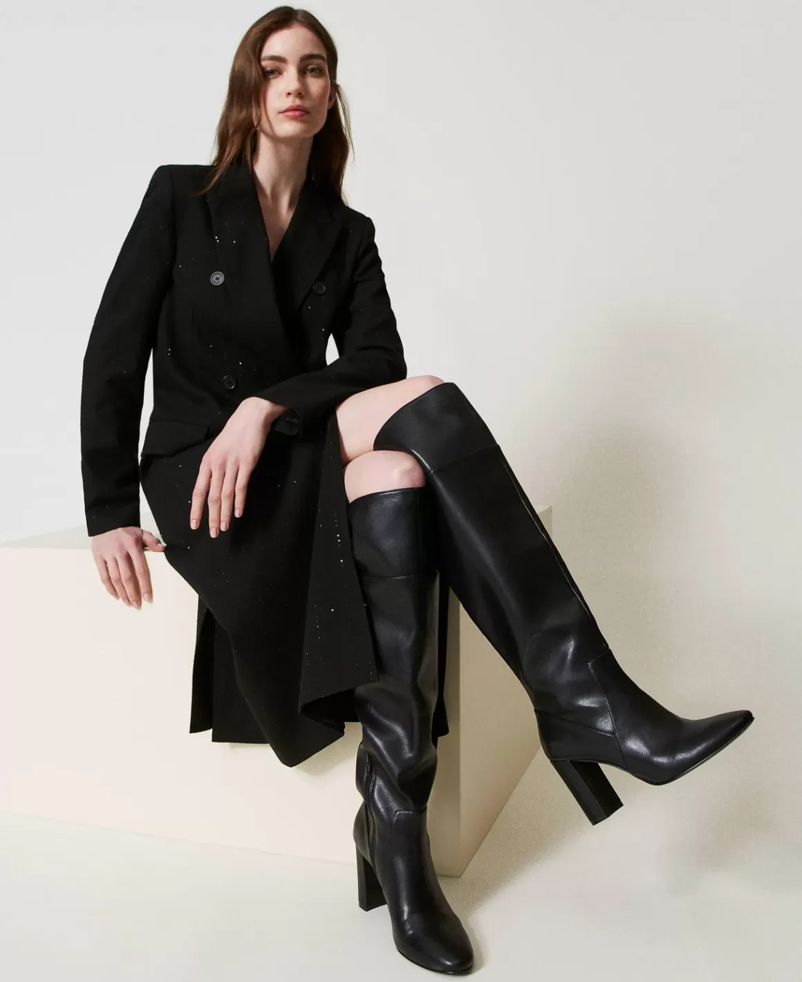 TWINSET Milano Chaussures À Talons | Bottes Et Bottines*Bottes à Talons Montantes Noir