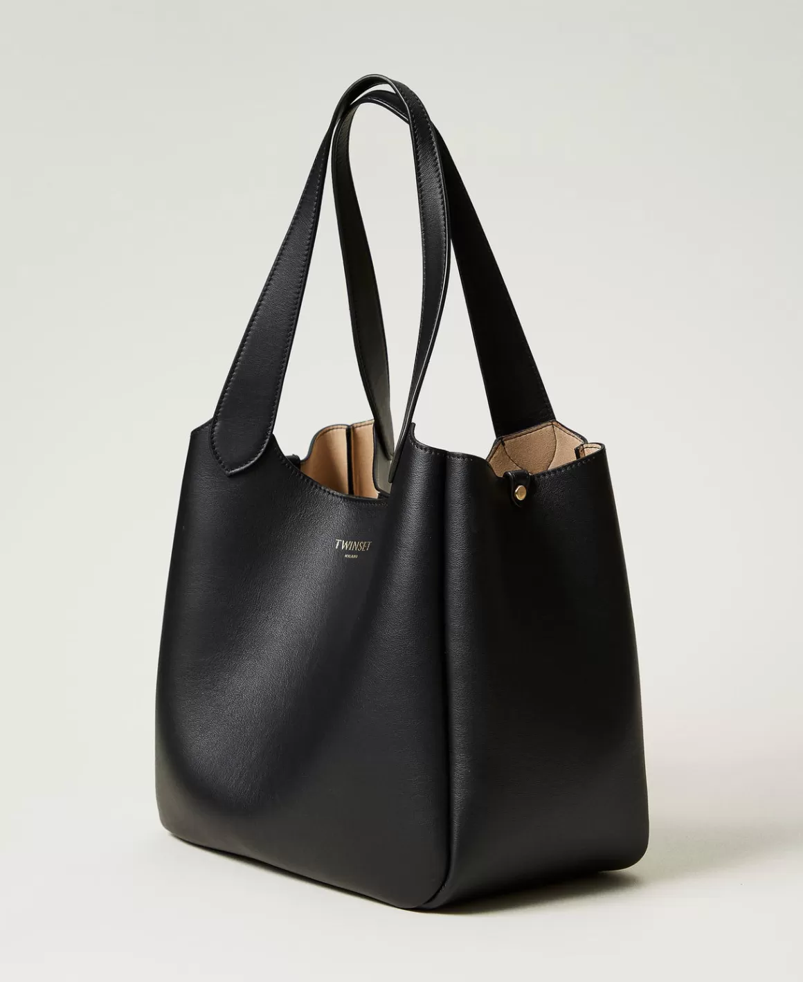 TWINSET Milano Cabas | Sacs Porté Épaule*Cabas «Forever» En Cuir Noir