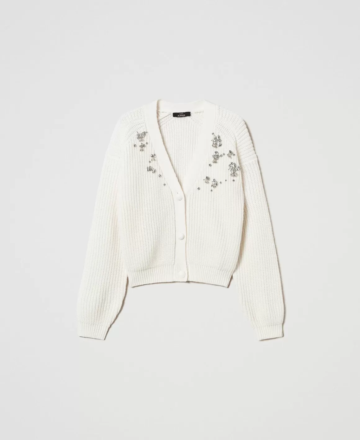 TWINSET Milano Pulls Et Cardigans*Cardigan Avec Broderies Réalisées à La Main Crème White