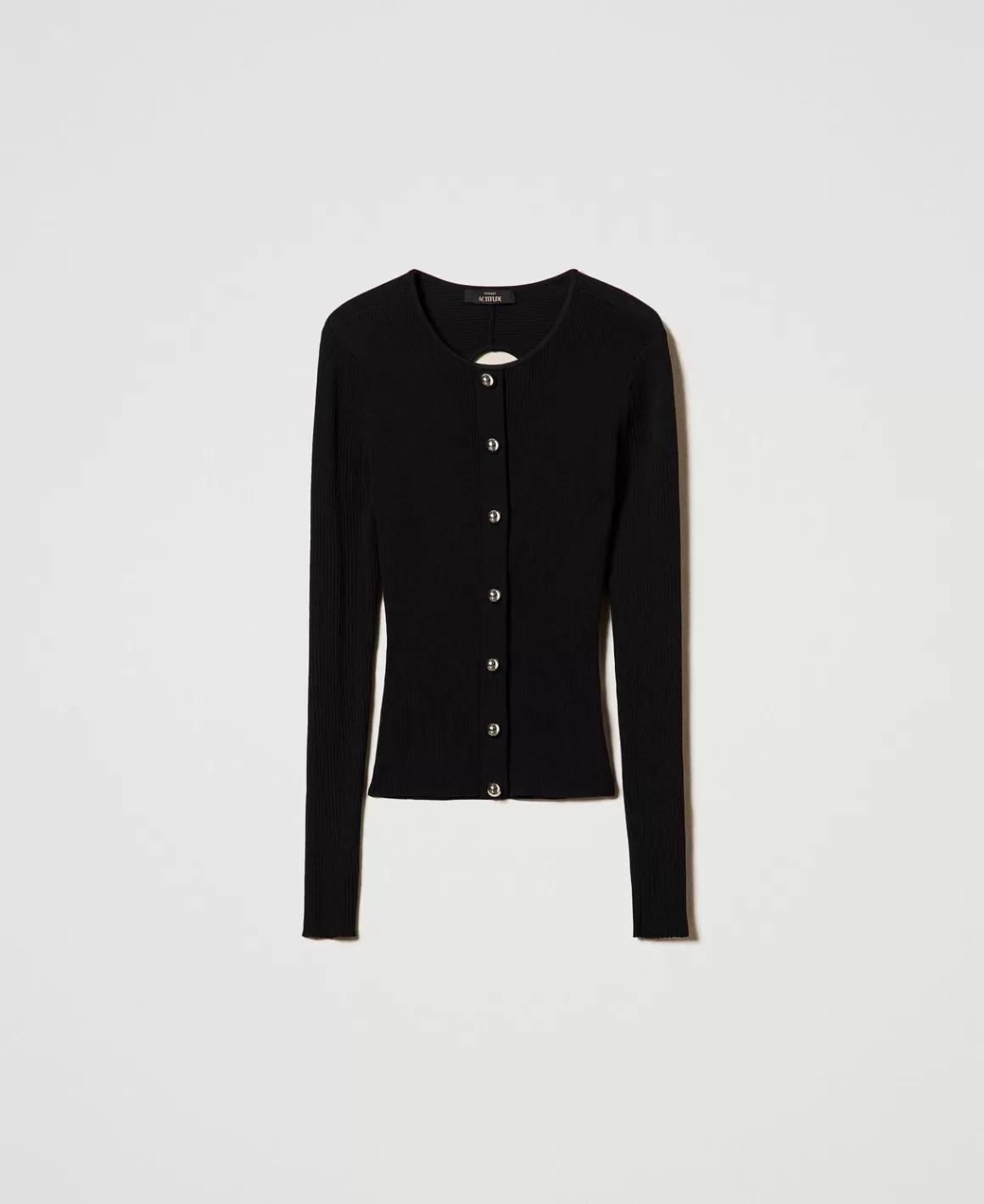 TWINSET Milano Pulls Et Cardigans*Cardigan Côtelé Avec Clous Noir