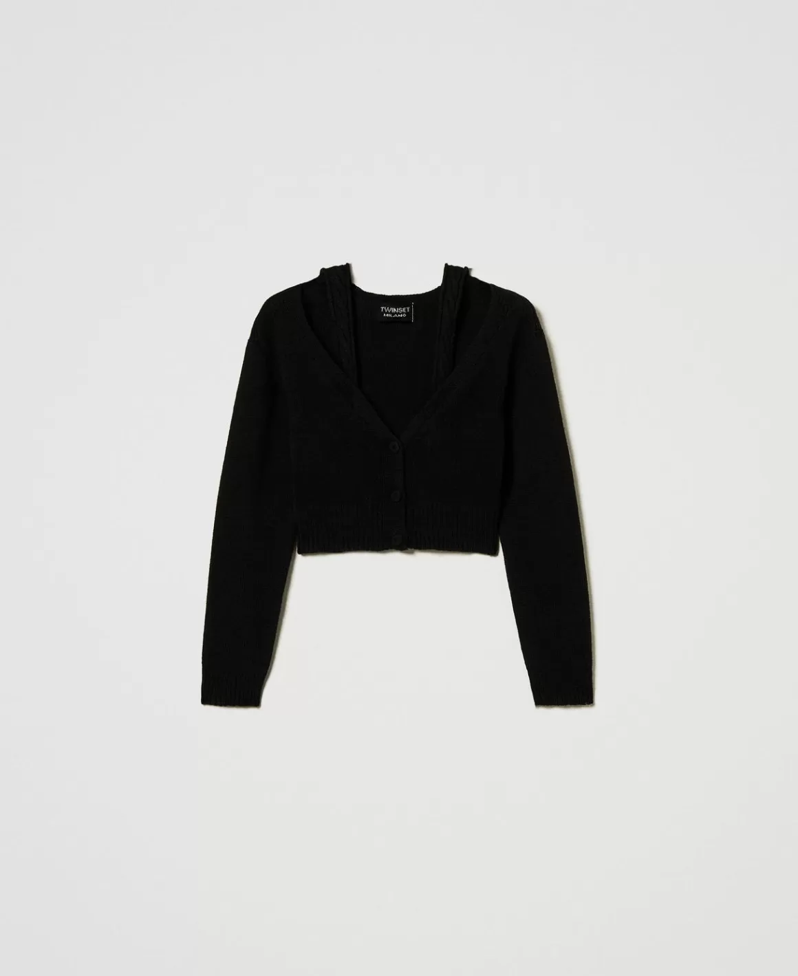 TWINSET Milano Pulls Et Cardigans*Cardigan En Fil Treeblend Avec Torsades Noir