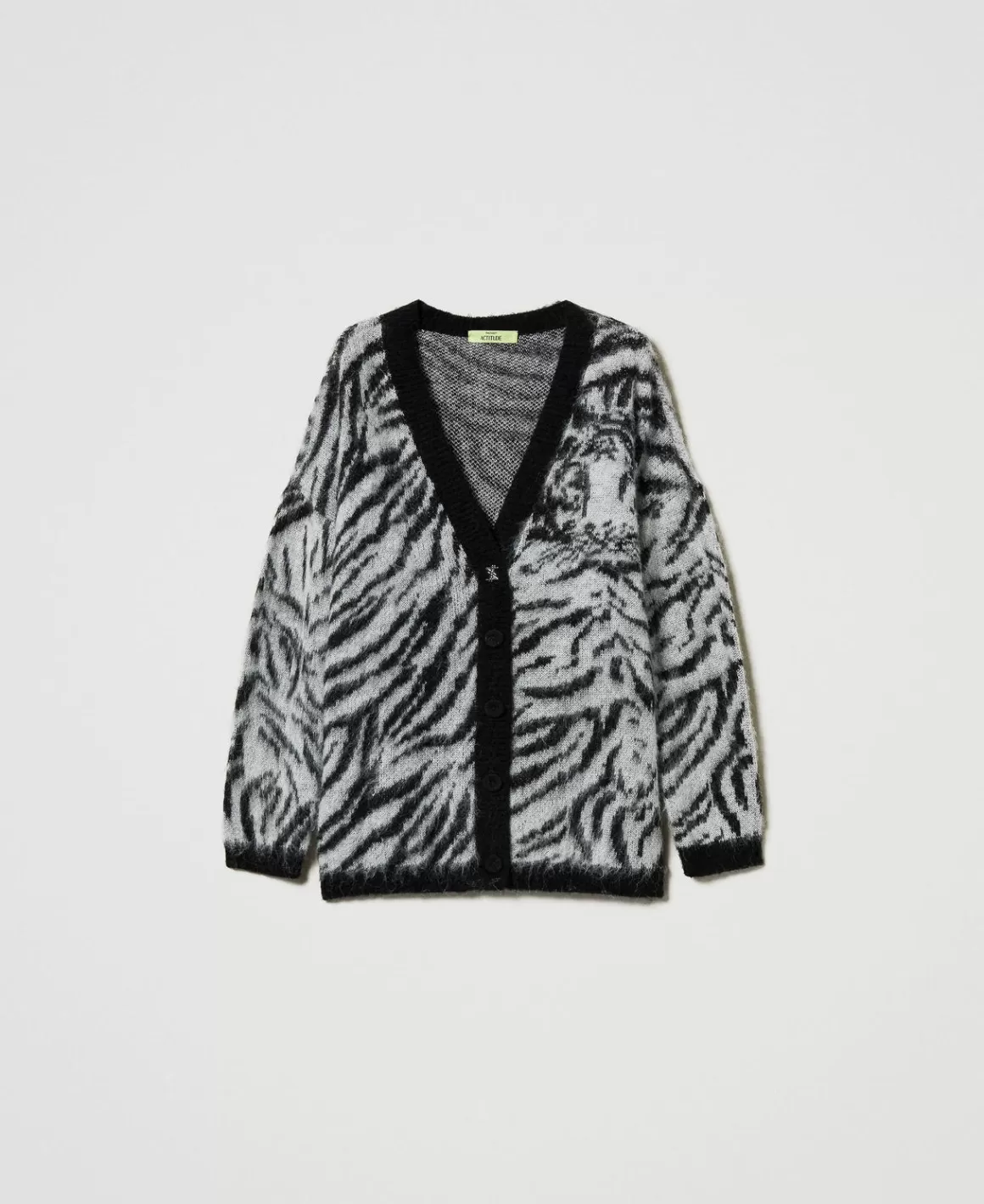 TWINSET Milano Pulls Et Cardigans*Cardigan MYFO Jacquard Animalier Jacquard Bicolore Tigre