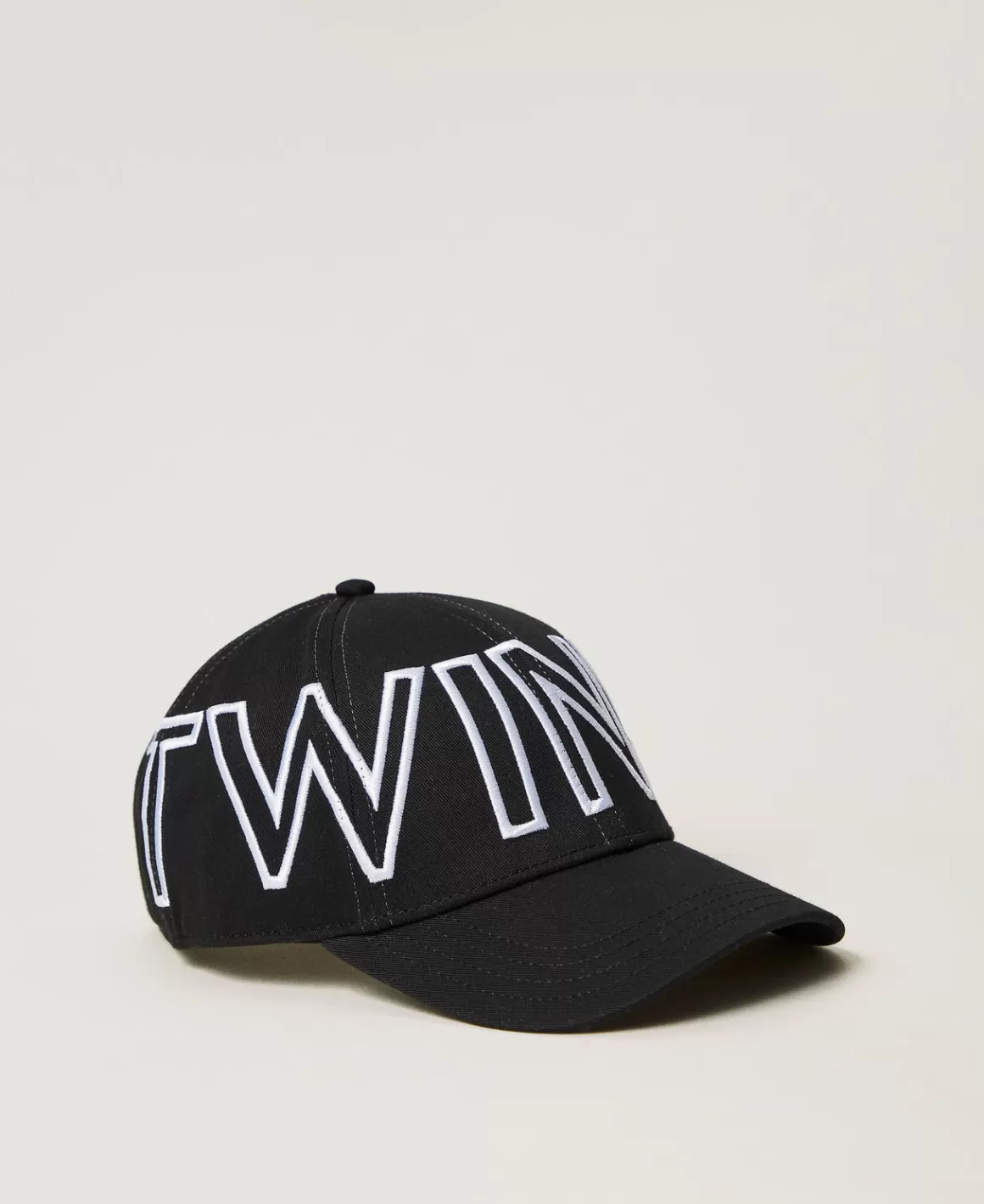 TWINSET Milano Chapeaux*Casquette De Baseball Avec Grand Logo Noir