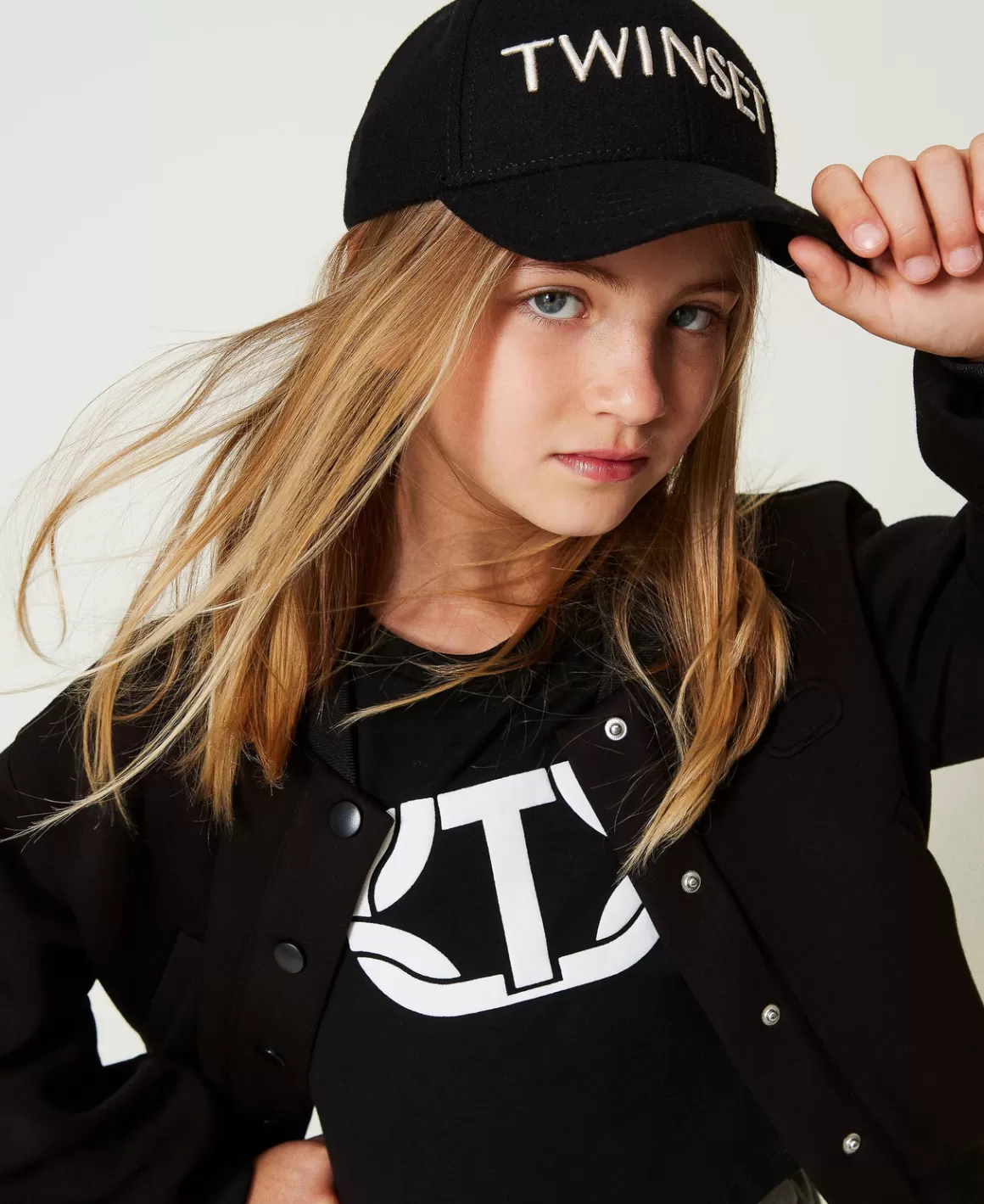 TWINSET Milano Accessoires*Casquette De Baseball En Drap Avec Logo Noir