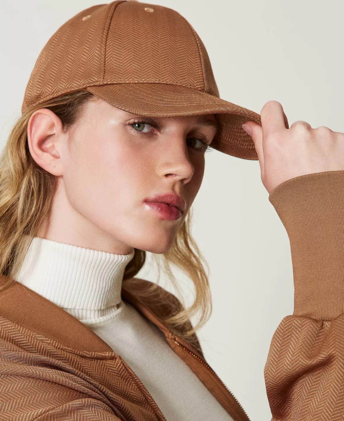 TWINSET Milano Chapeaux*Casquette De Baseball En Scuba Caramel Camel