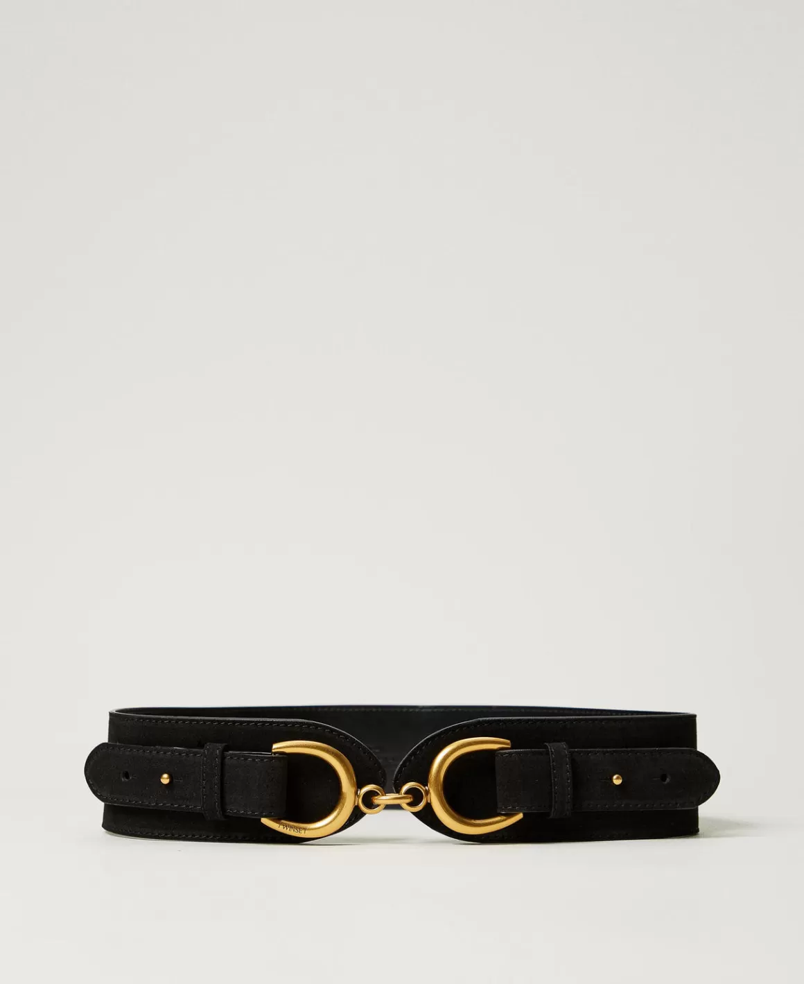 TWINSET Milano Ceintures*Ceinture En Cuir Avec Barrette Noir