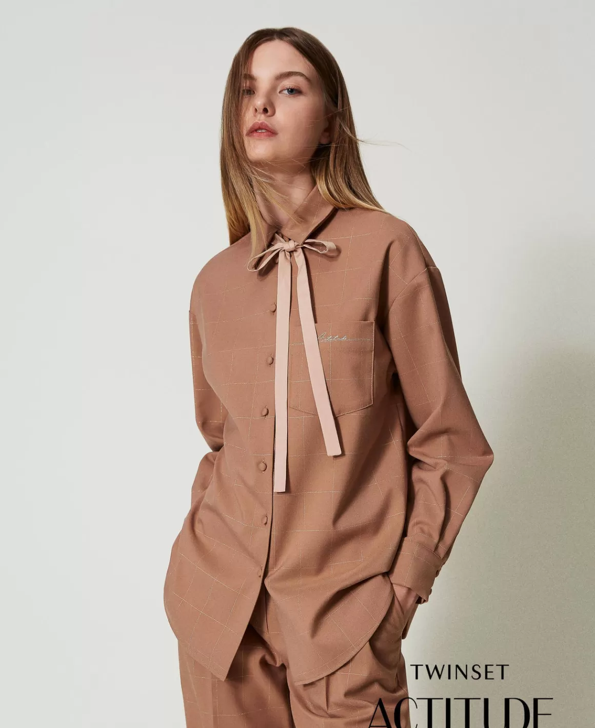 TWINSET Milano Blouses Et Chemises*Chemise à Carreaux Avec Lurex Marron « Beaver »