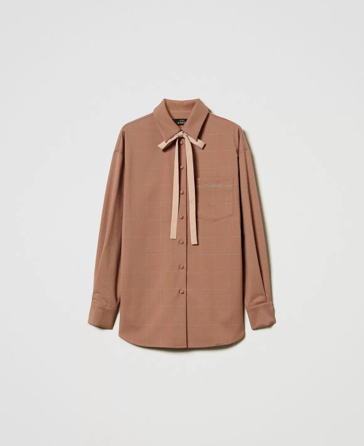 TWINSET Milano Blouses Et Chemises*Chemise à Carreaux Avec Lurex Marron « Beaver »