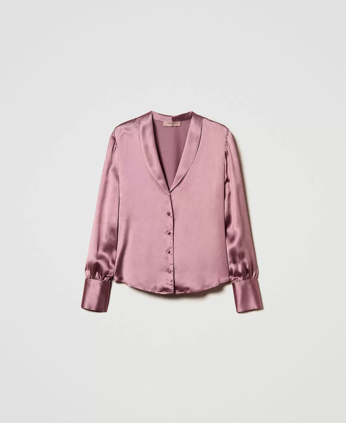 TWINSET Milano Blouses Et Chemises*Chemise Avec Col Châle Rose « Chocolate Ruby »