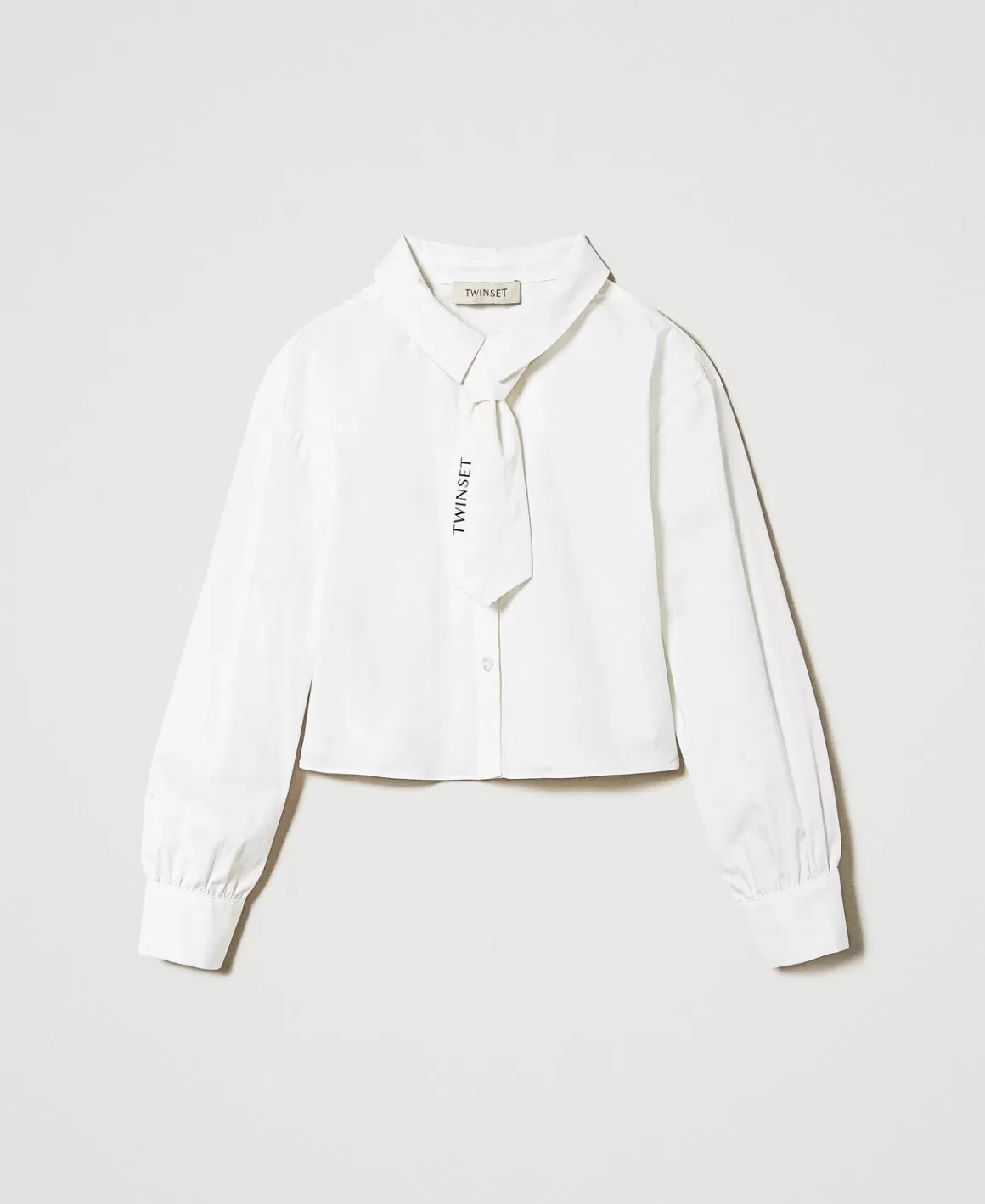 TWINSET Milano Blouses Et Chemises*Chemise En Popeline Avec Cravate Off White