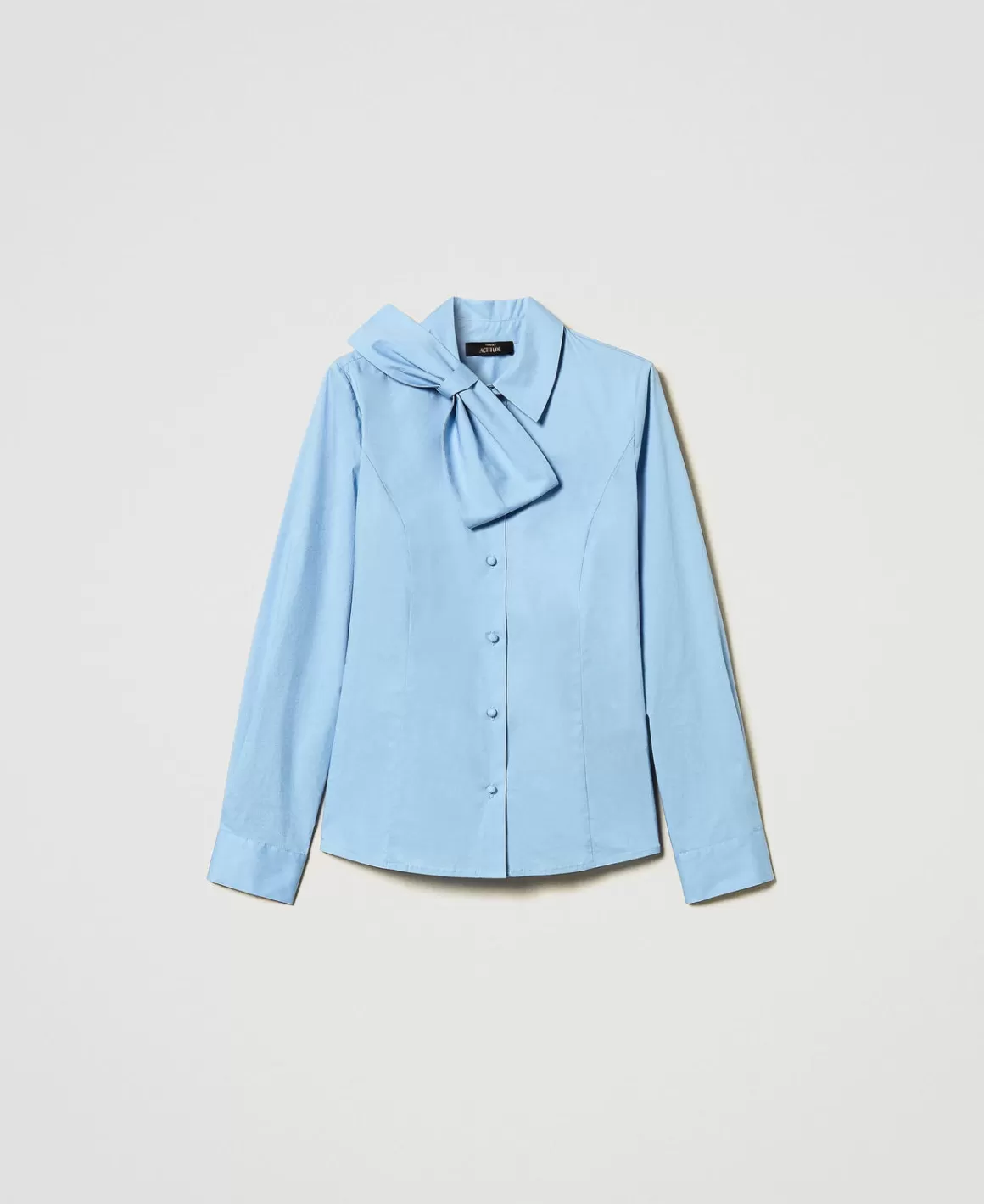 TWINSET Milano Blouses Et Chemises*Chemise En Popeline Avec Nœud Air Blue