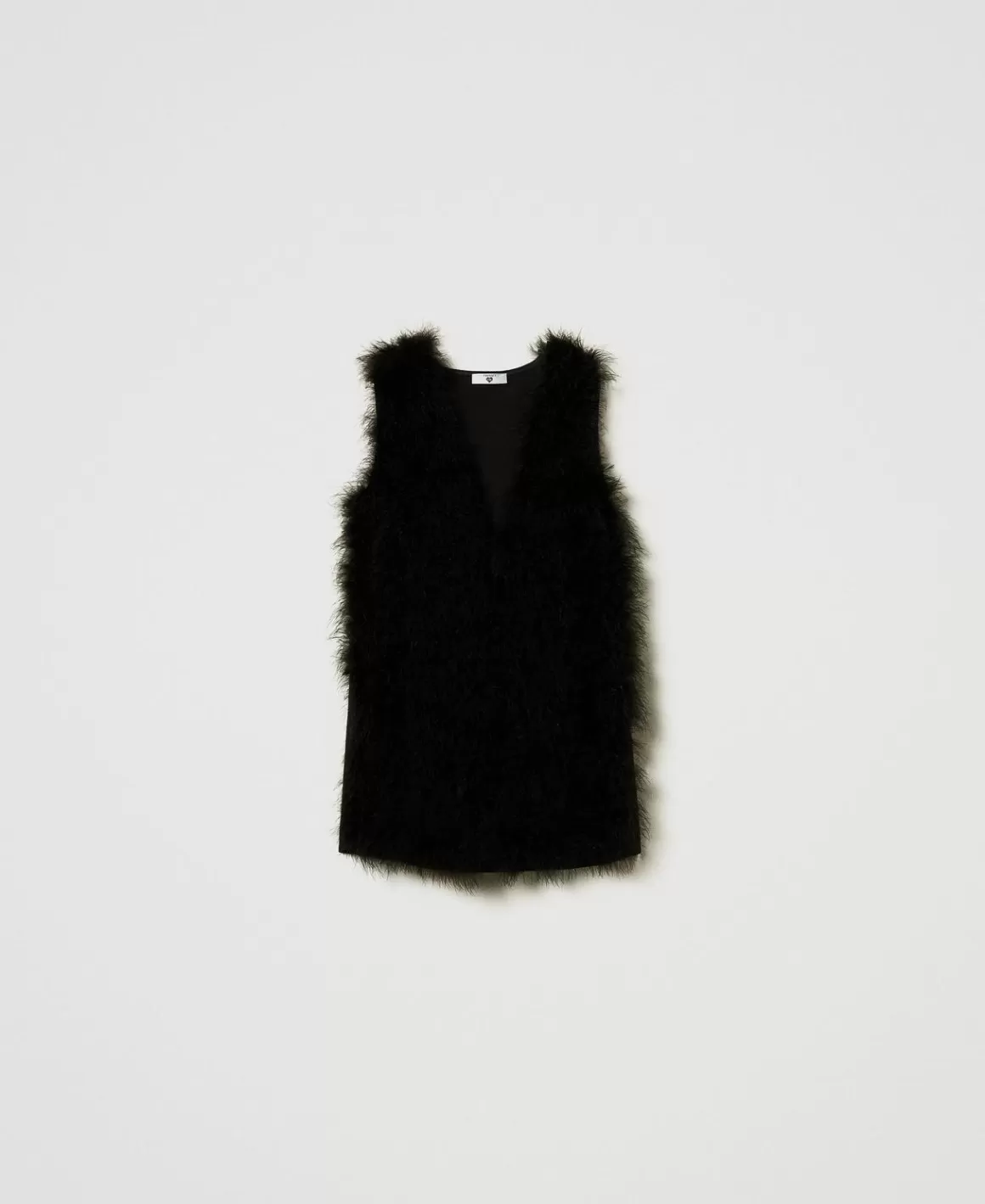 TWINSET Milano Blousons Et Doudounes*Gilet Avec Plumes Noir