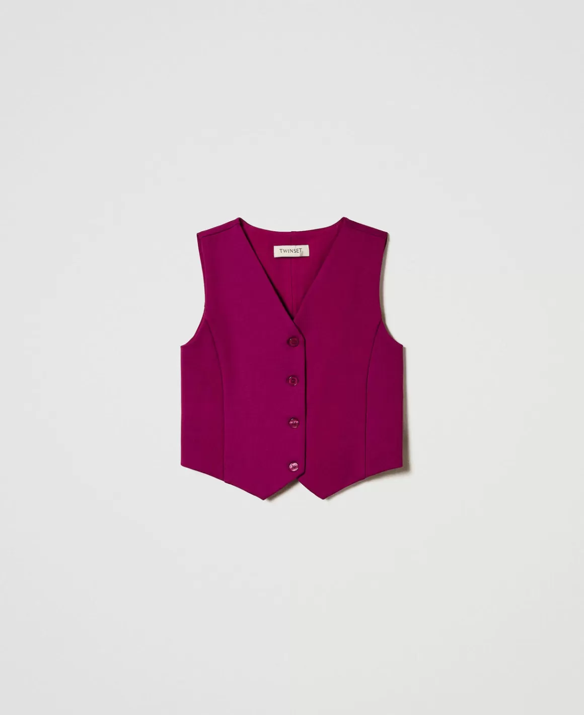 TWINSET Milano Blousons Et Manteaux*Gilet Droit Avec Boutons Assortis Magenta Purple