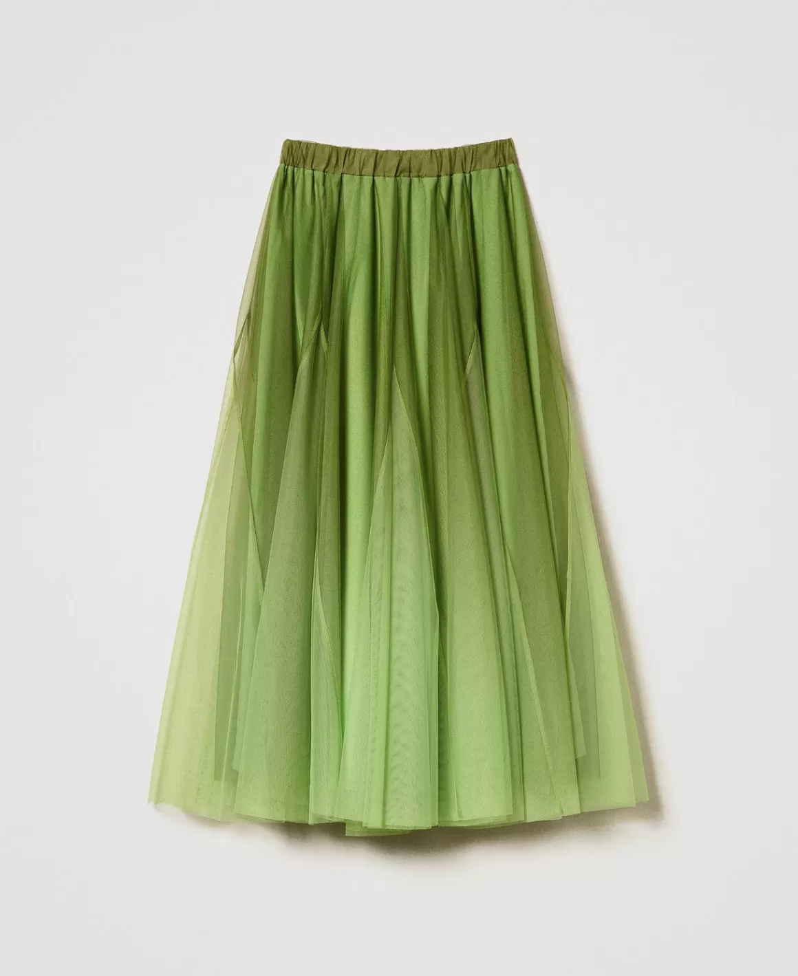 TWINSET Milano Jupes*Jupe En Tulle Avec Imprimé Dégradé Vert « Soft Lime »