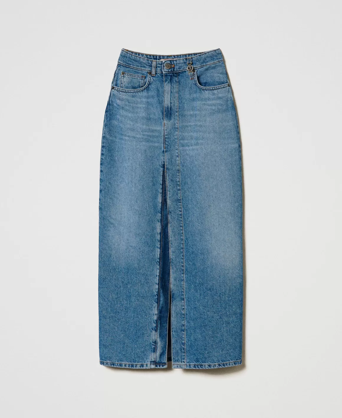 TWINSET Milano Jupes*Jupe Mi-longue En Jean Avec Fente Denim