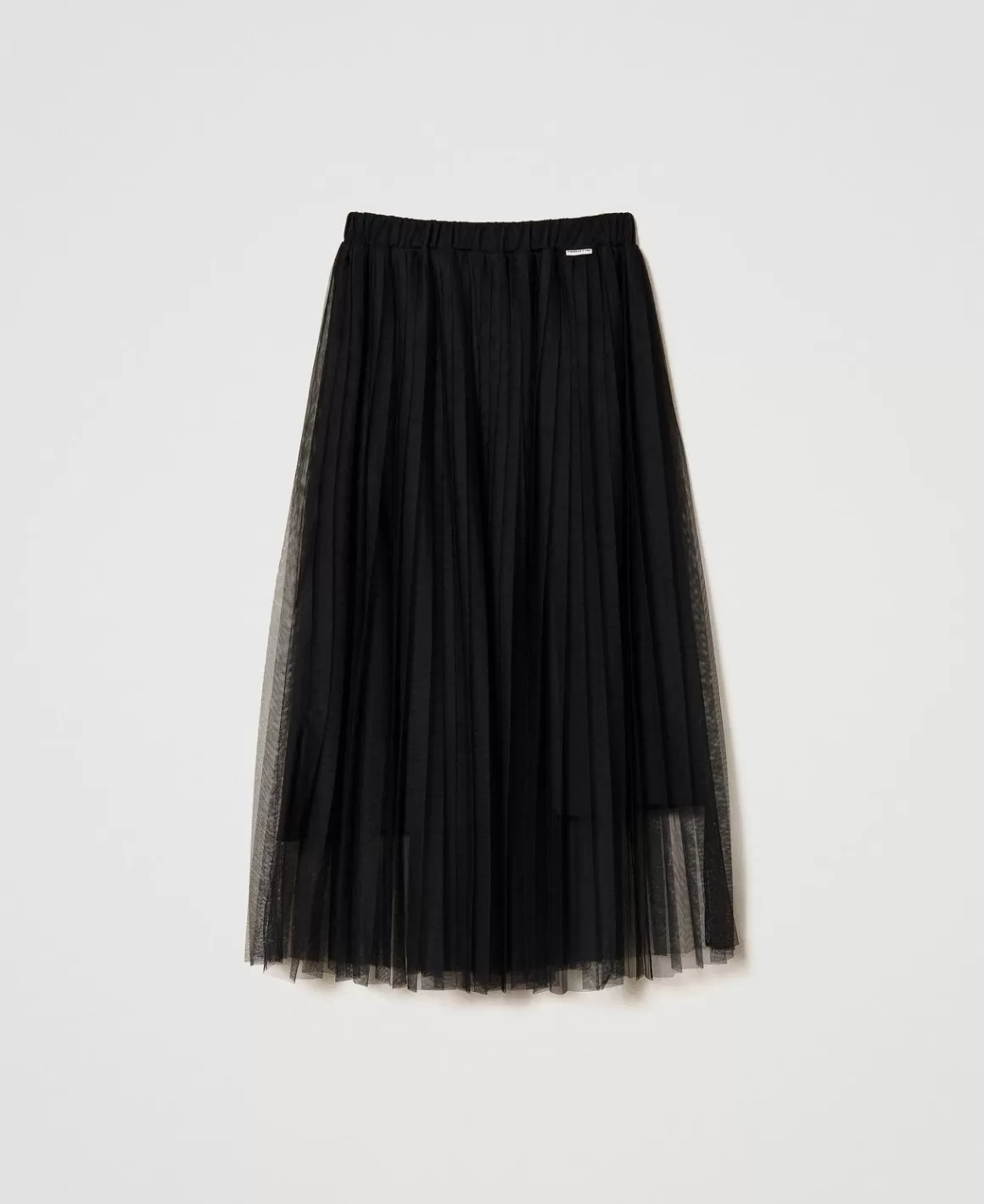 TWINSET Milano Jupes*Jupe Mi-longue En Tulle Plissé Noir