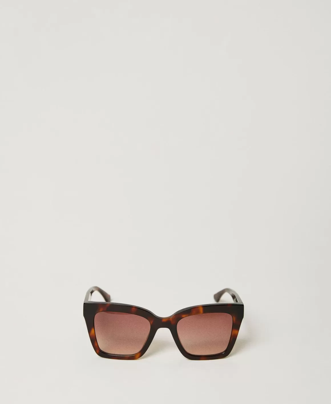 TWINSET Milano Lunettes De Soleil*Lunettes De Soleil Carrées écaille De Tortue Havana Brillant Foncé