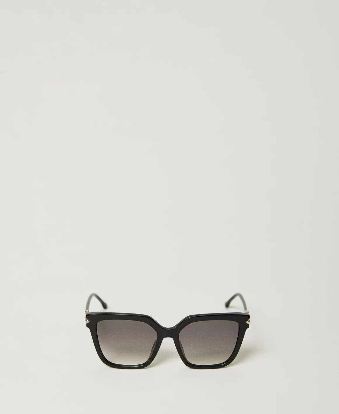 TWINSET Milano Lunettes De Soleil*Lunettes De Soleil Géométriques Avec Logo Noir Brillant