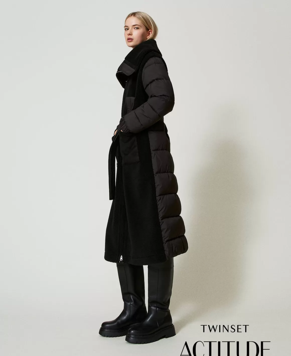 TWINSET Milano Manteaux Et Trenchs*Manteau Rembourré En Fausse Fourrure Noir