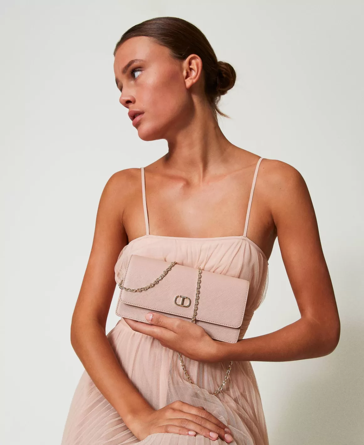 TWINSET Milano Mini Sacs | Sacs Porté Épaule*Mini Sac à Bandoulière Avec Oval T Rose « Peachy Keen »