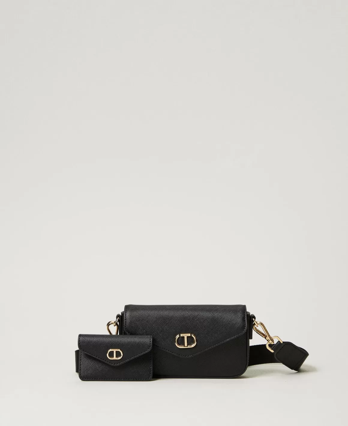 TWINSET Milano Mini Sacs | Sacs Porté Épaule*Mini Sac à Bandoulière Avec Porte-cartes Noir