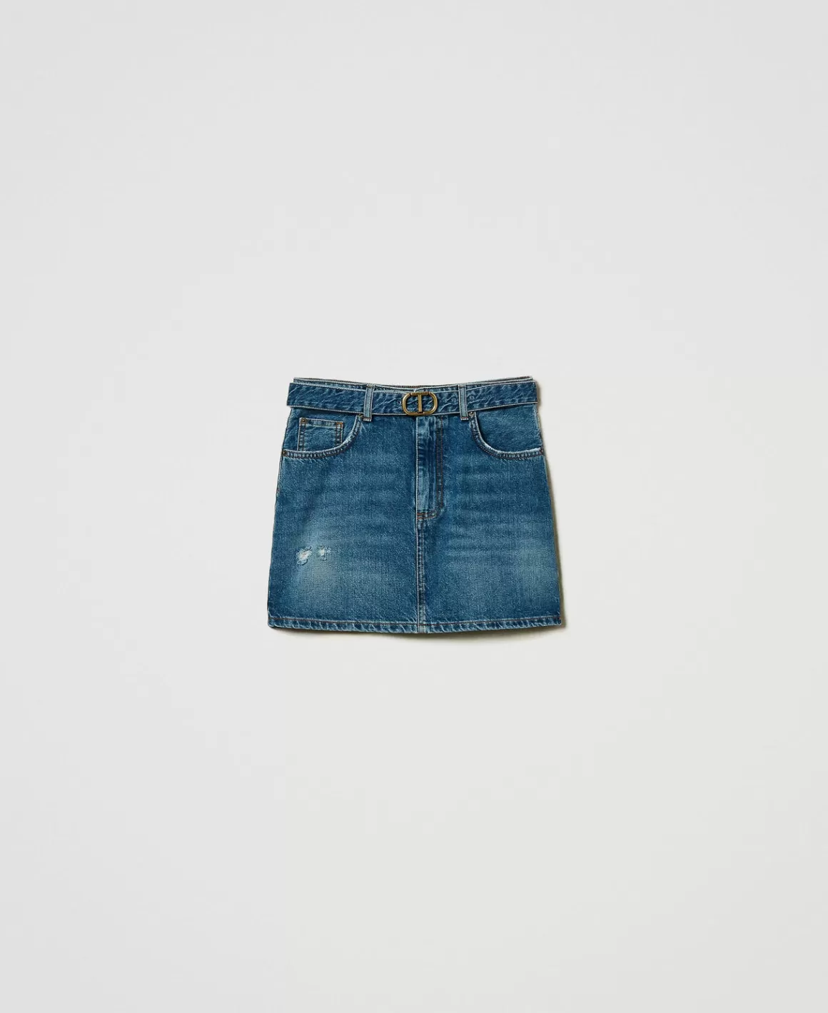 TWINSET Milano Jupes*Mini-jupe En Jean Avec Ceinture Denim