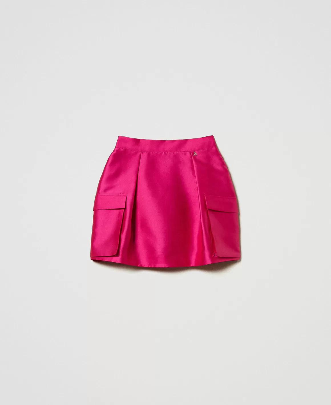 TWINSET Milano Jupes*Mini-jupe En Sergé Mikado Super Pink