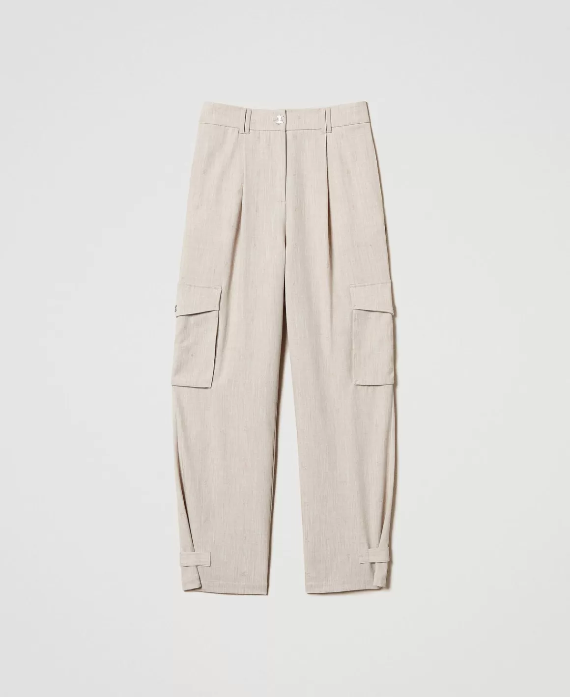 TWINSET Milano Pantalons Cargo*Pantalon Cargo MYFO Avec Broderie Dull Gold Chiné