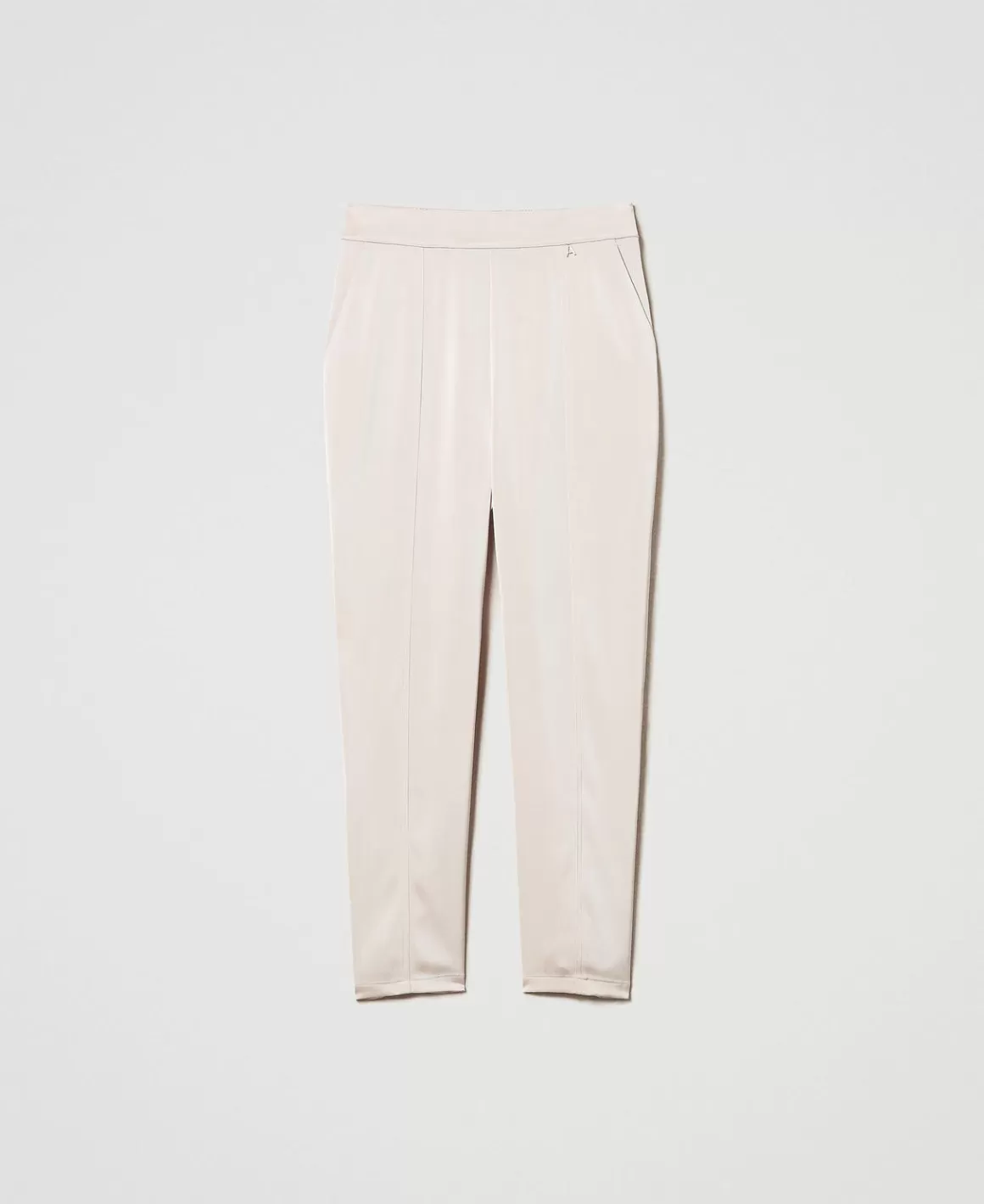 TWINSET Milano Pantalons Droits Et Cigarette*Pantalon Cigarette En Satin Rose Cloud Pink