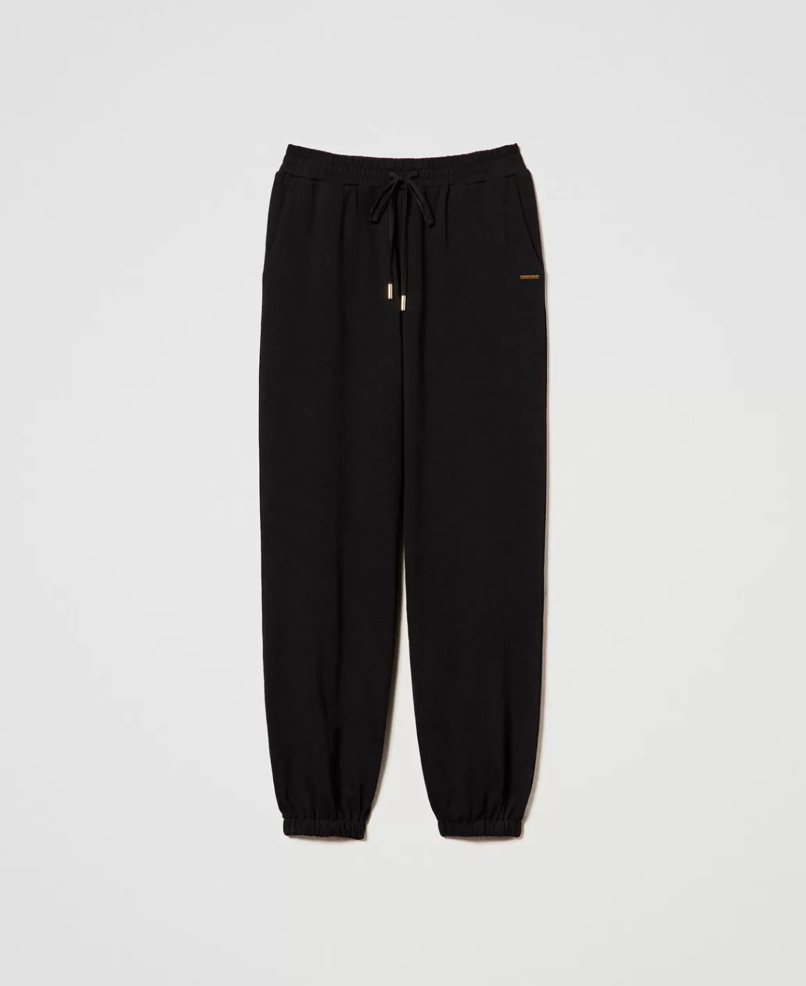 TWINSET Milano Pantalons De Jogging*Pantalon De Jogging En Molleton Avec Satin Noir