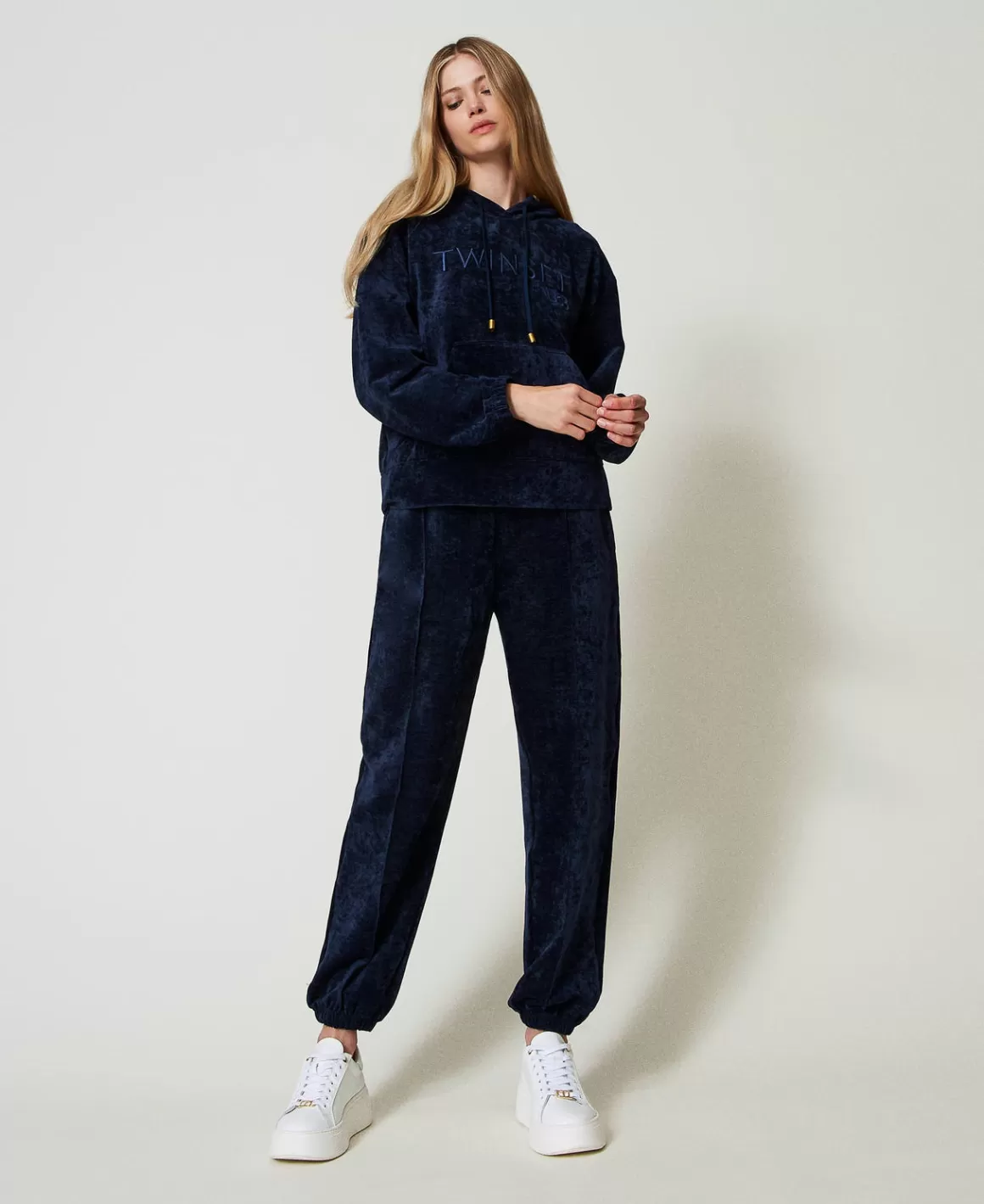 TWINSET Milano Pantalons De Jogging*Pantalon De Jogging En Velours Bleu Blackout