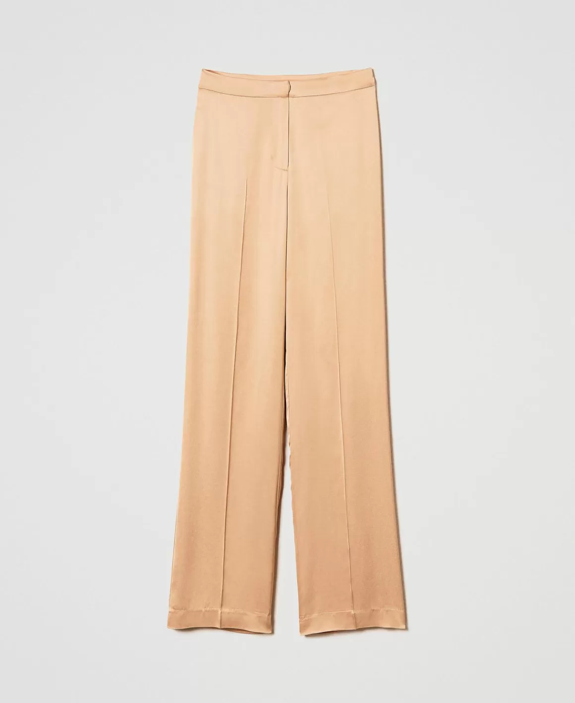 TWINSET Milano Pantalons Droits Et Cigarette | Pantalons Élégants*Pantalon Droit En Satin Orange « Bubbly »