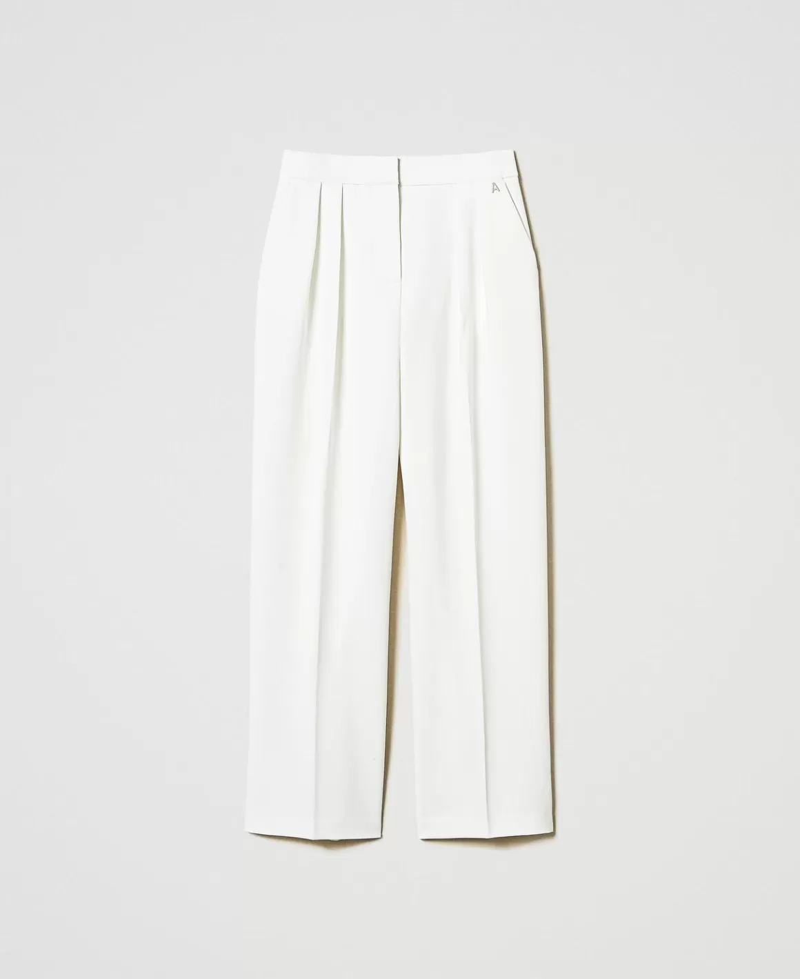 TWINSET Milano Pantalons Larges Et Palazzo*Pantalon Palazzo Avec Plis Off White