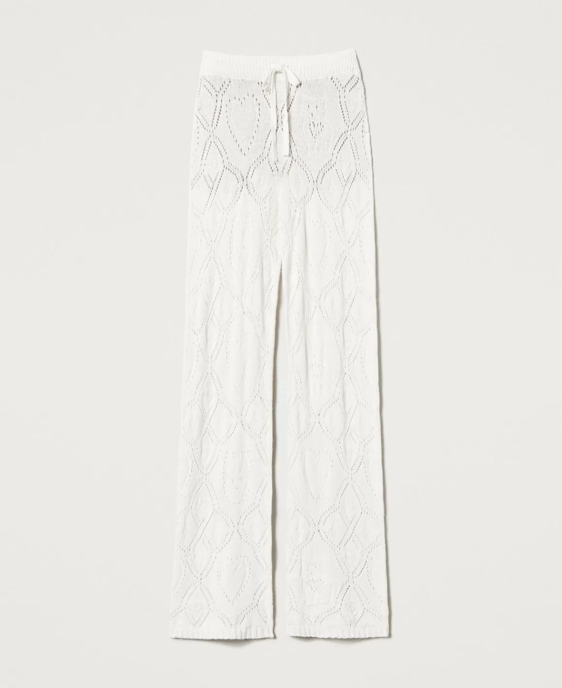 TWINSET Milano Pantalons Droits Et Cigarette*Pantalon Sans Coutures En Fil Treeblend Blanc Neige