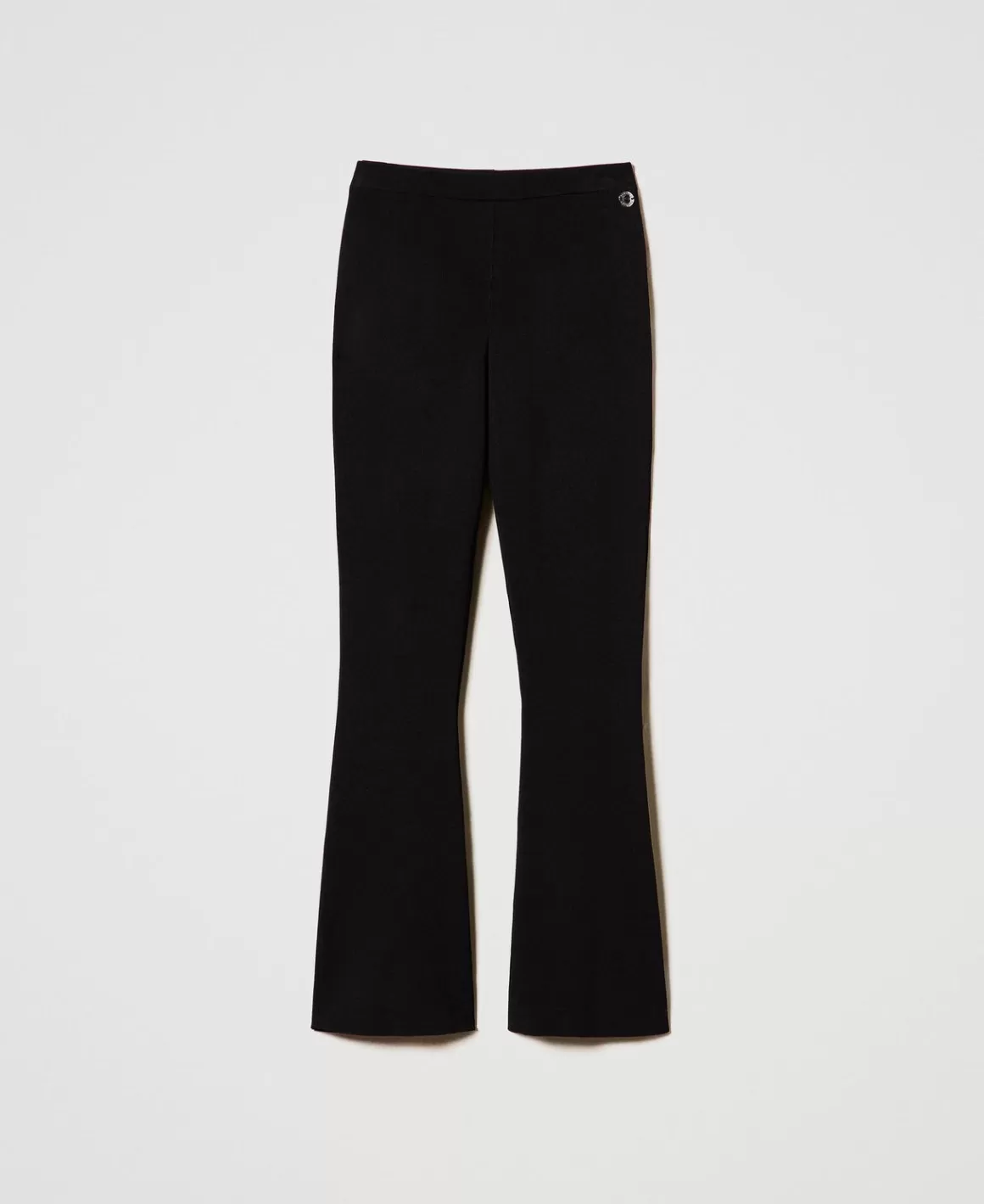 TWINSET Milano Pantalons Évasés*Pantalon évasé En Maille Noir