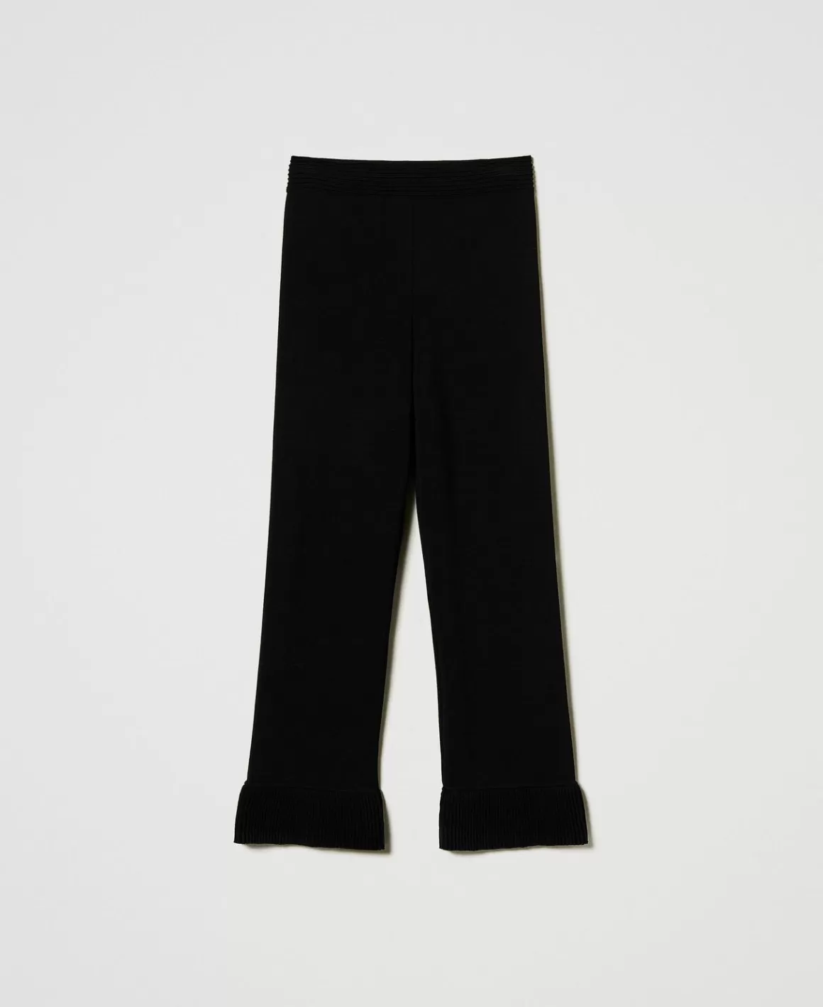 TWINSET Milano Pantalons Évasés*Pantalon évasé En Maille Noir