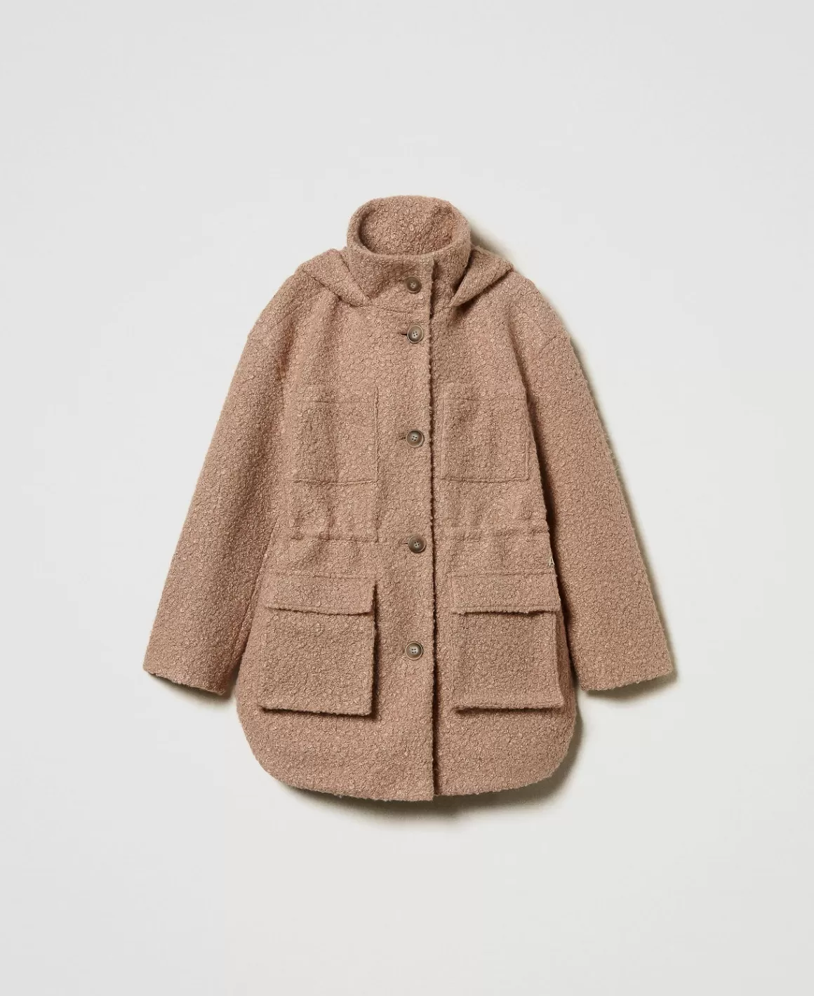 TWINSET Milano Manteaux Et Trenchs*Parka En Drap Froncé Marron « Beaver »