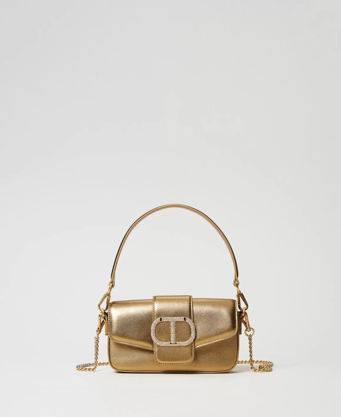 TWINSET Milano Mini Sacs | Sacs Porté Épaule*Petit Sac à Bandoulière «Amie» En Cuir Or Jaune