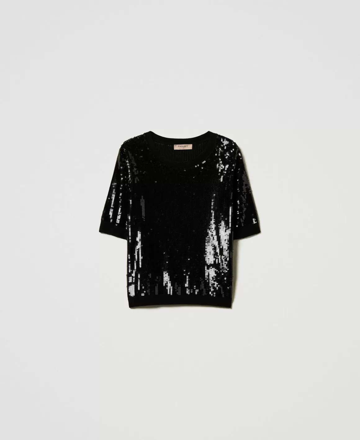 TWINSET Milano Pulls Et Cardigans*Pull Avec Broderie De Sequins All-over Noir